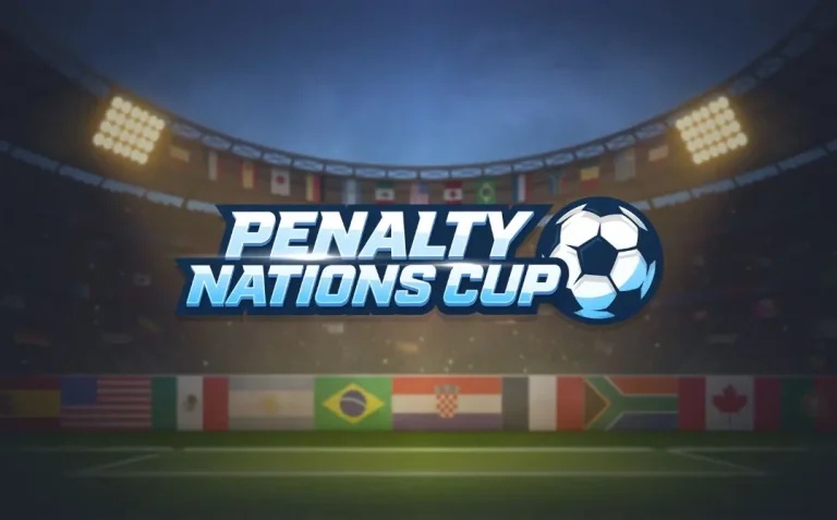 Logo de "PENALTY NATIONS CUP" en letras azules y blancas con un balón de fútbol