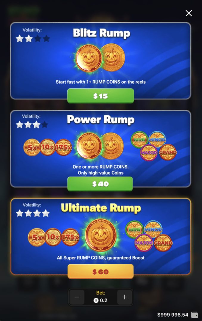 Compras de bono de Rump & Halloween en un celular en formato vertical