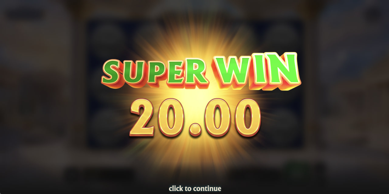 Pantalla Super Win de Zeus Flip tras un premio
